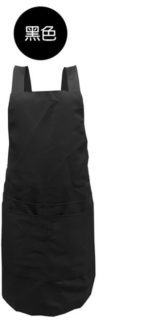 台灣製(一般尺碼款)4口袋圍裙 素色圍裙 廚房 清潔 打掃 廚師 咖啡師 團體服 園藝 餐廳, 黑色, 1個