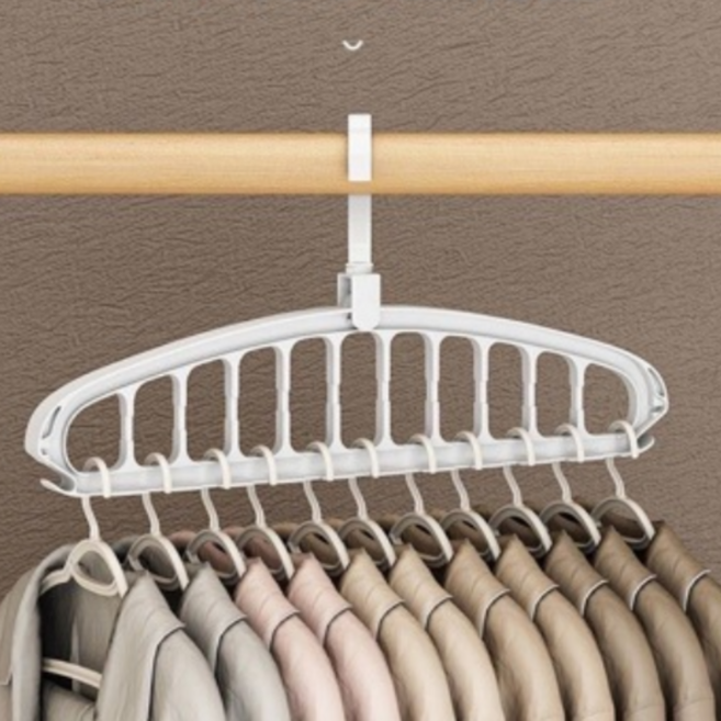 유니샵 360도 회전 옷걸이 틈새 옷걸이 정리, 화이트(WHITE), 1개