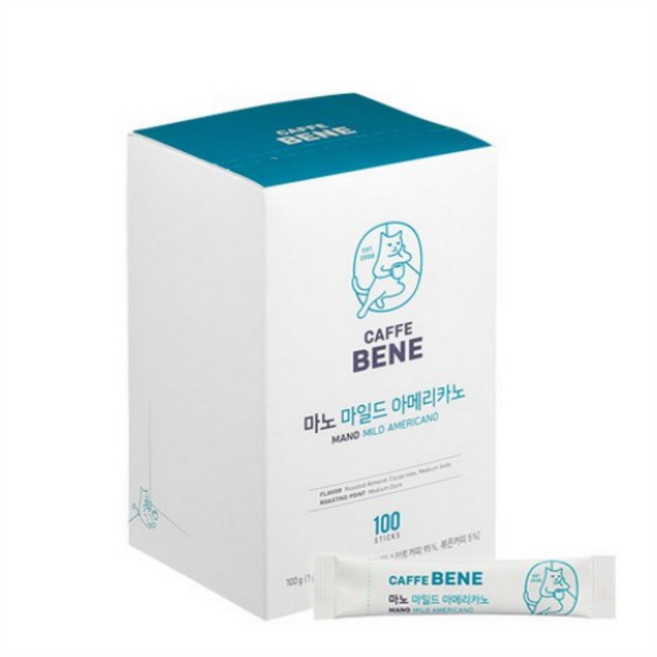 카페베네 마노 마일드 아메리카노, 1g, 100개입, 10개