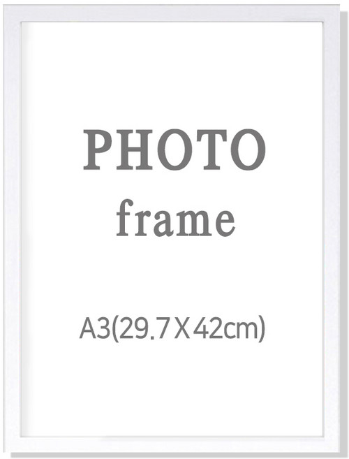 마벨인홈 우드 인테리어 액자 전시 장식 프레임, 화이트, 1개