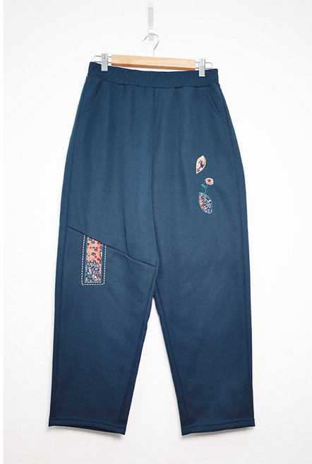 형제상회 할머니바지 할머니옷 여성 패치 스판 기모바지 엄마옷 요양원 실내복 몸빼 0003W05C