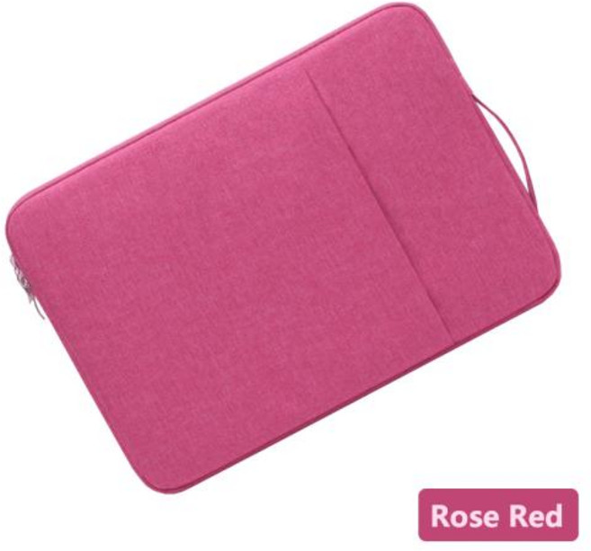 노트북케이스 슬림파우치 충격방지 노트북가방 여자핸드백 크로스백 더플백, Rose Red, 1개
