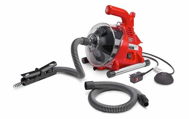 RIDGID PowerClear 滾筒式管道通管機 適用浴缸水槽, 紅黑