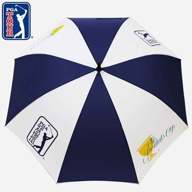 PGA투어 프레지던츠컵 자동 골프우산, 네이비, 1개