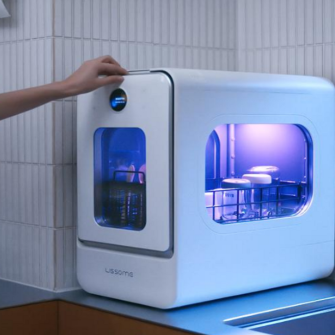 28센치 미니 식기세척기 소형 가정용 신혼부부 3인용 무설치 자동 미세세척 초슬림형, 기본 색상, 워터 탱크 버전