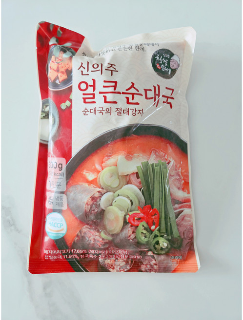 신의주 얼큰 순대국, 600g, 1개