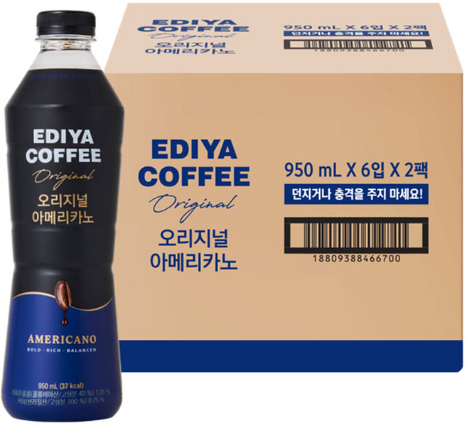 이디야 커피 오리지널 아메리카노, 12개, 950ml
