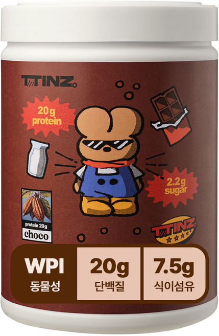 틴틴즈 단백질 쉐이크 저당 프로틴 초코맛, 1개, 560g