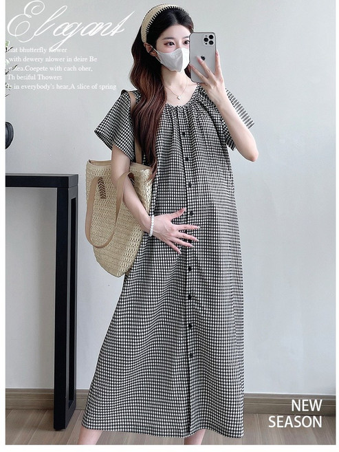 임산부 임부복 빅사이즈 여름 롱원피스 팔뚝 프리