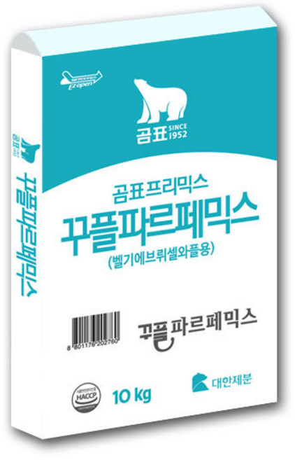 곰표 꾸플 파르페 믹스 10kg, 대한제분 파르페 와플파이 믹스(벨기에브뤼셀용) 10kg, 1개