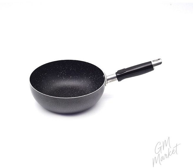 국내산 실버 메탈릭 분체 웍 궁중팬 20cm 인덕션불가 눌러붙지않는 볶음팬 주방용품 미니웍, 1세트
