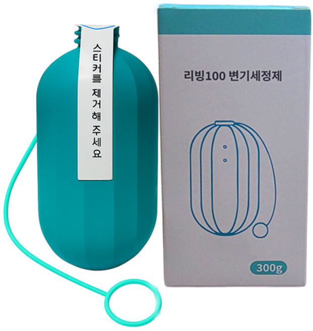 리빙100 클린 대용량 자동 변기세정제 변기청소세제 변기클리너 300g (위생줄 포함), 1개