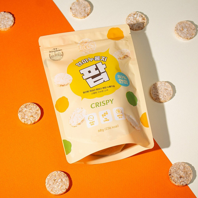 라이스웰 현미누룽지팝, 60g, 6개