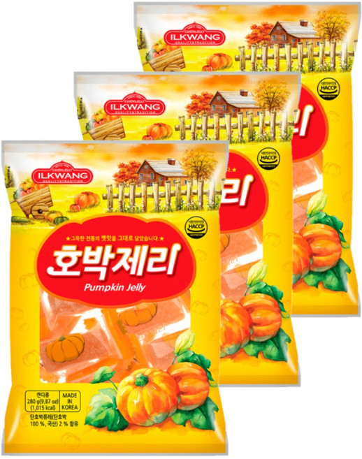 일광제과 호박 제리, 280g, 3개