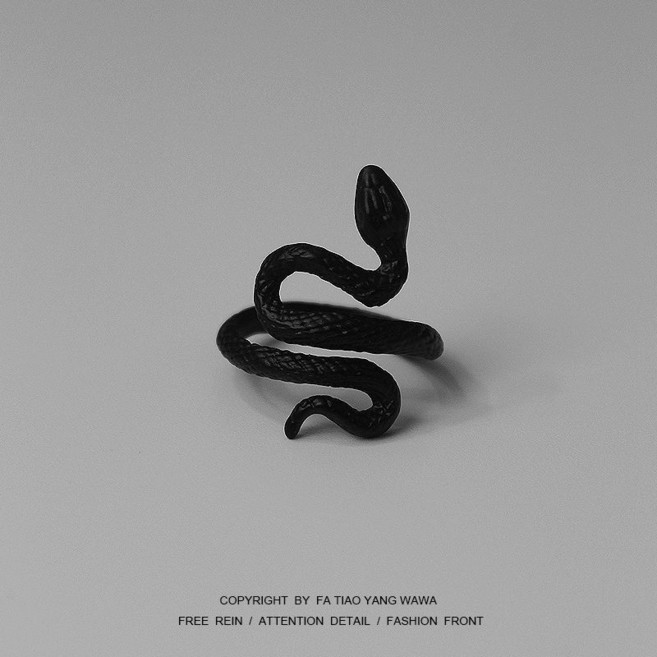 [선물 추천] 남자 여자 패션반지쿨하고 어두운 블랙 조절 가능한 반지 차가운 바람 고급 심플한 반지 개성 ins 반지 소규모 디자인