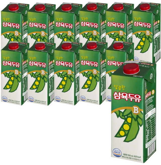 삼육 삼육두유 달콤한 B, 950ml, 12개