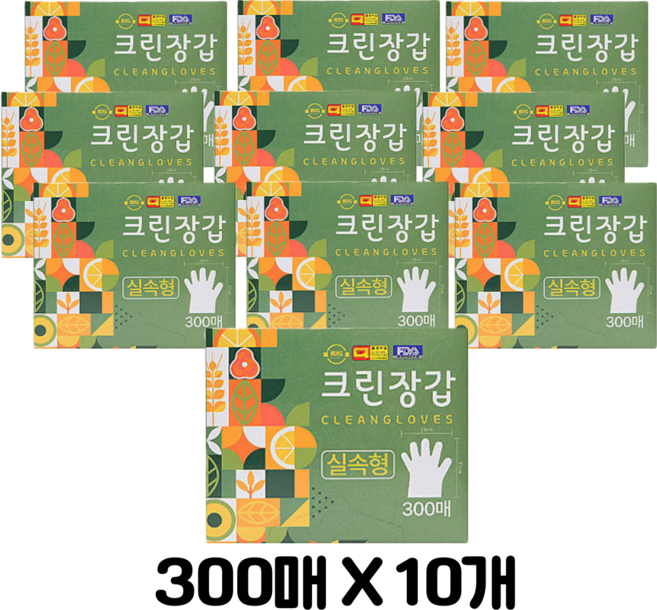 원s마켓 위생장갑 실속형, 10개, 300개