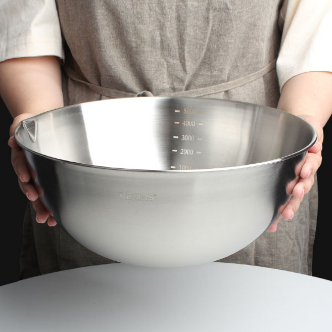 스텐 믹싱볼 베이킹 깊은 스텐볼 계량 양푼 다라이 세척 보울, 1개