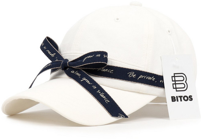 비토스 국내제작 러블리 레터링 왕리본 포인트 볼캡 봄 야구모자 커플모자