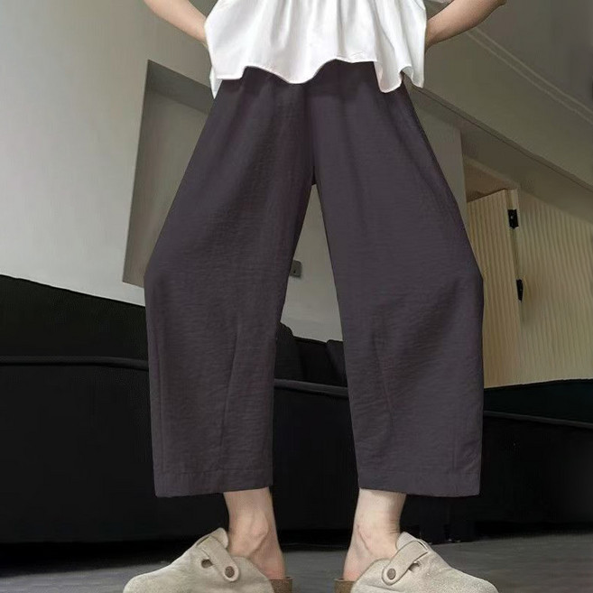 SELEAD 여성와이드팬츠 여름바지 슬랙스 쿨링팬츠 키작녀슬랙스 배기바지 여름냉장고바지 찰랑바지 지지미바지