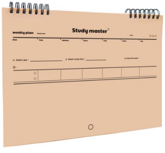 뮤니드 It spring 와이드 위클리 스터디 플래너, 1개, PEACH