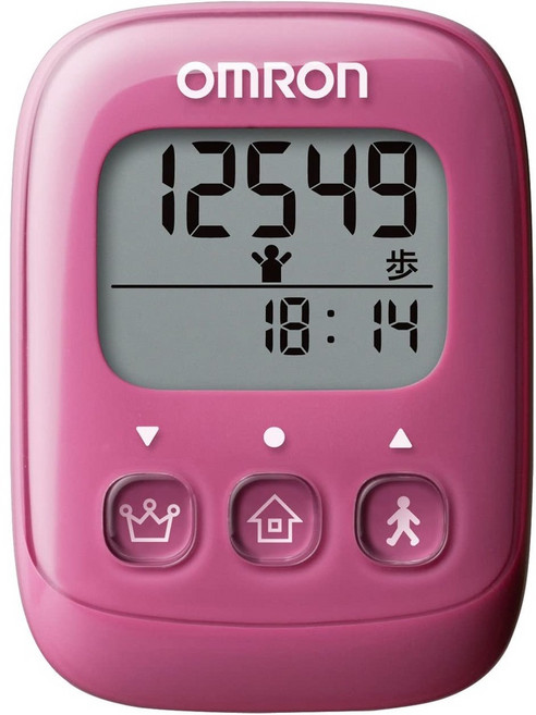 OMRON 歐姆龍 HJ325 健走計步器 大文字顯示 輕巧方便 樂活先知現貨, 粉, 1個