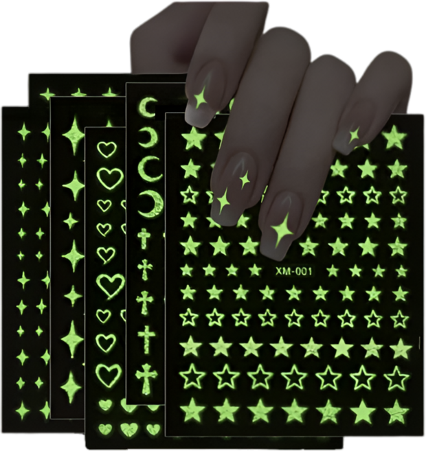 마이뷰티 손쉬운 셀프 야광 네일 스티커, 1개, A