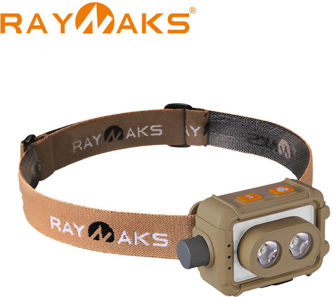 레이낙 듀오탄 초경량 독일 오스람 LED 충전식 헤드랜턴 캡라이트, 탄, 1개