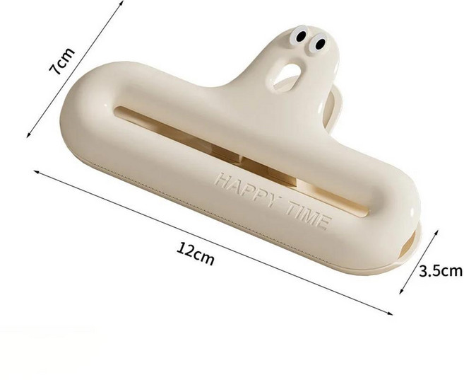 스낵 가방 클립 커피 방습 보관 주방 씰링 고정 식품 신선한 유지 실러, 03 White, 1개, 1개입