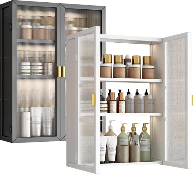 壁掛雙開門吊櫃 廚房收納櫃, 白色/2層-40cm