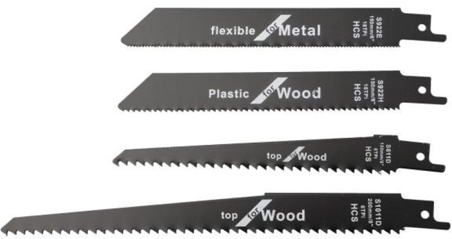 미니원형톱 충전원형톱 왕복 지그 톱 블레이드 세이버 톱 멀티 블레이드 목재 금속 절단용 전동 공구 액세서리 4 개, 4) 1pc S1011D, 1개