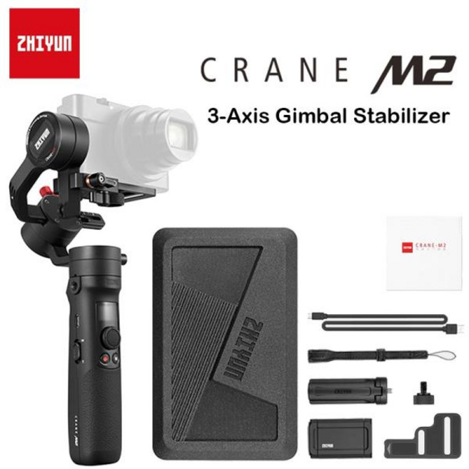 ZHIYUN Crane-M2 3 축 휴대폰 짐벌 스마트폰 아이폰 삼성 화웨이 샤오미 액션 카메라 Maxload 500g, 01 Crane M2, 1개