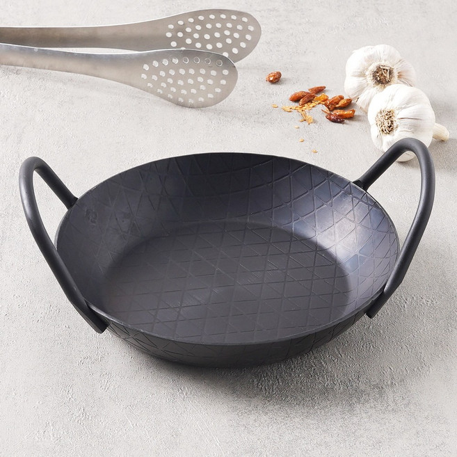 맨스필드 무쇠 철팬 1호 인덕션 빠에야팬 스테이크 후라이팬, 1개