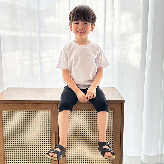 ECLL 국내생산 아동 쫀쫀 사방 스판 7부 레깅스