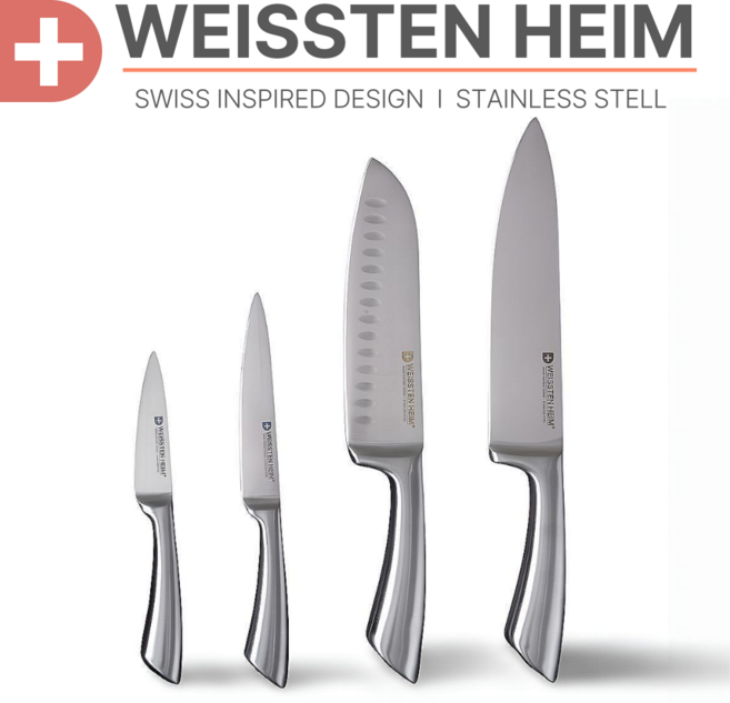 [3+1] 바이스텐하임 올스텐 나이프 주방 식칼 4종, 쉐프 + 산도쿠 + 유틸리티 + 과도, 1세트