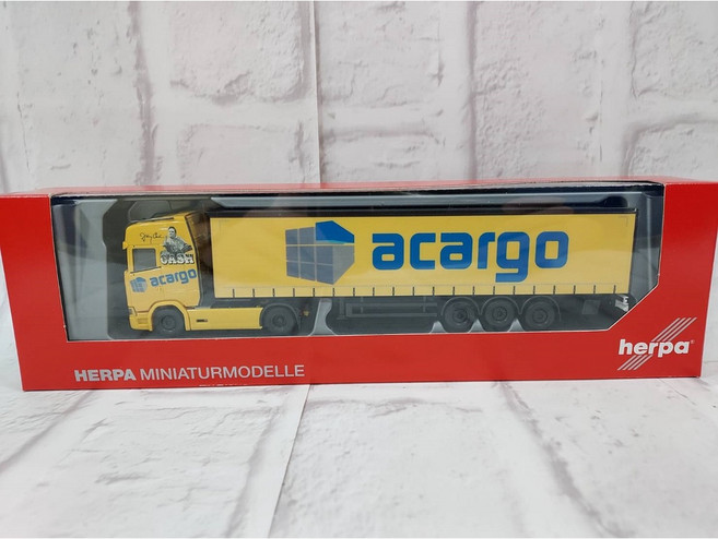 Herpa Scania CS 20 HD 拖車組 Acargo 塗裝模型, 1個