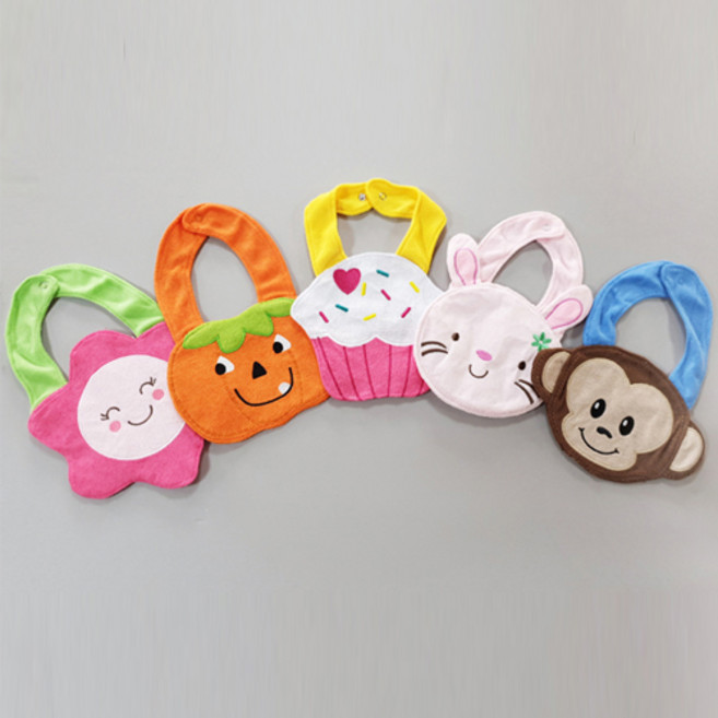 앨리홈 3겹 타월 턱받이, 1개, B12.알록물고기, 1매