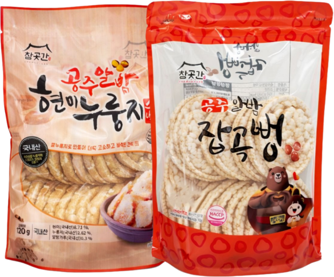 공주알밤 잡곡뻥 100g + 현미누룽지스낵 120g, 1개