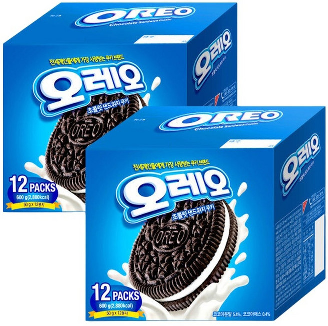 오레오 화이트크림 600g+600g, 600g, 2개