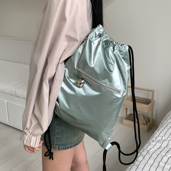 [비마이뮤즈] [키링세트] 폴스 하트 글로시 키링 유광 스트링 복조리 힙한 유니크 대학생 짐색 백팩 가방