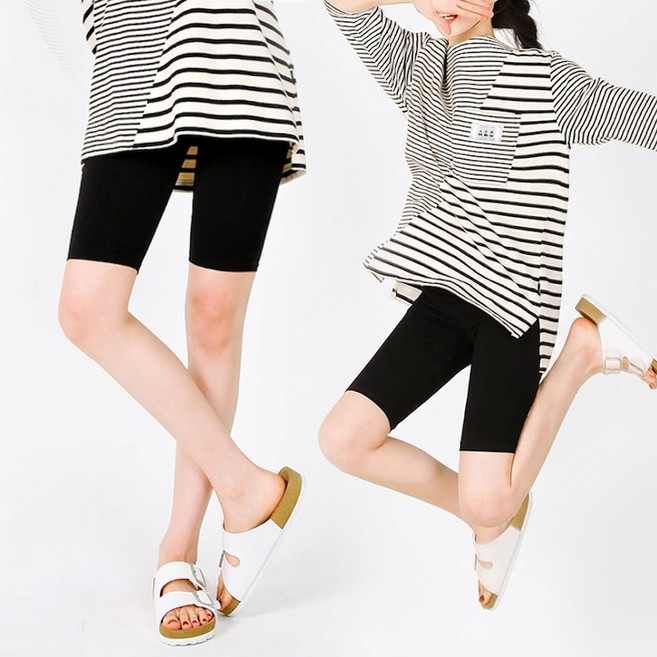 (1+1) 면스판 여름 5부 빅사이즈 F-7XL 여성레깅스 2장세트