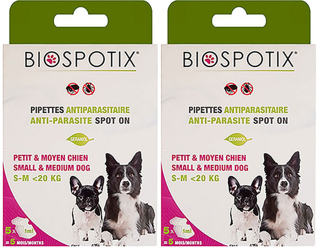 바이오강스 스팟온 해충방지제 소중견용 5회분, 5ml, 2개