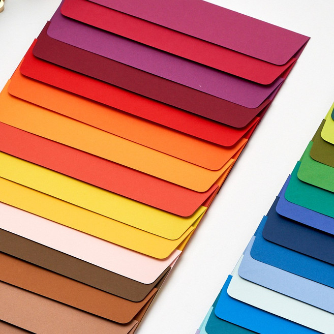 170x85mm 팬톤 컬러 티켓 상품권 캘리 용돈 회사 봉투 인쇄가능-50매, 4.소프트피치