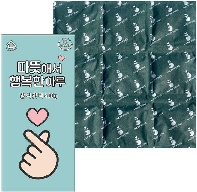 해피원 방석 핫팩 1개 30cm 깔판 야외행사 400g 16시간지속 야간근무