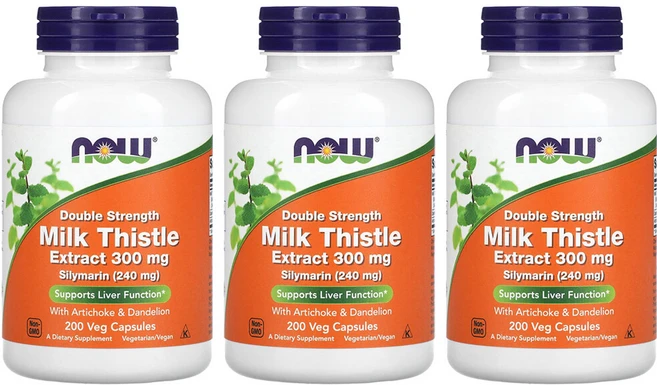 나우푸드 실리마린 밀크 시슬 추출물 300mg 베지 캡슐, 200정, 3개 - 쿠팡
