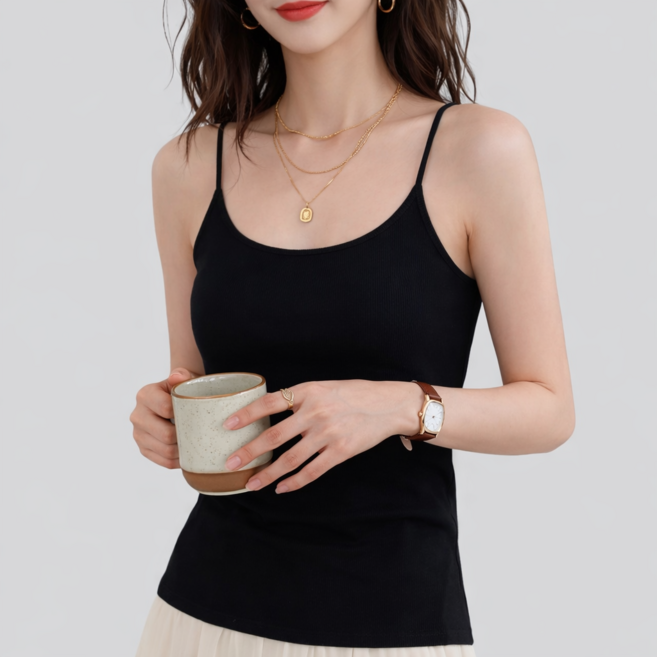 제니탑 프리미엄 노브라 브라캡 여성 끈나시