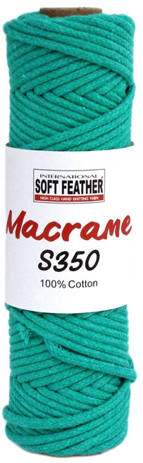 SOFT FEATHER 蘇菲亞 Macrame 編結棉線 S350 3mm 100%純棉 多色, 18, 1個
