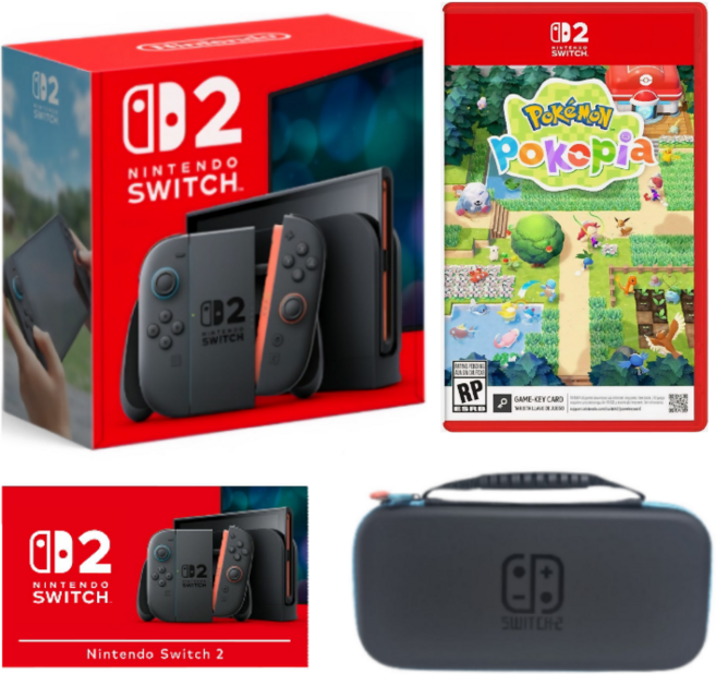 [새상품 한글판] 닌텐도 스위치2 본체+ 포켓몬 포코피아+핸들파우치, 닌텐도 스위치2 본체+포켓몬 포코피아+핸들파우치