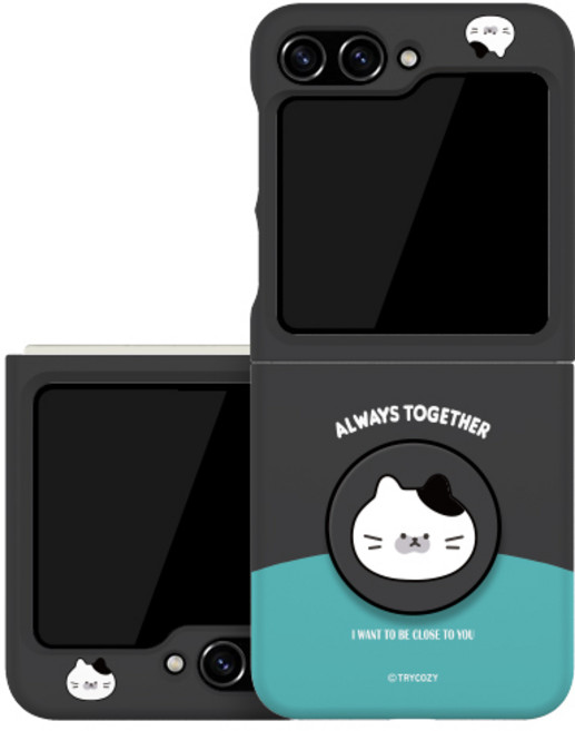 트라이코지 디자인 Z플립 스마트톡 하드케이스 시즌4 +핑거 그립 원형 스마트톡