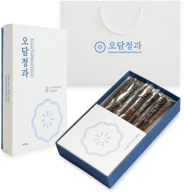 도라지정과 한과 선물세트(보자기미포함:마끈리본) 오담정과 상견례 답례품 부모님선물, 500g, 1박스